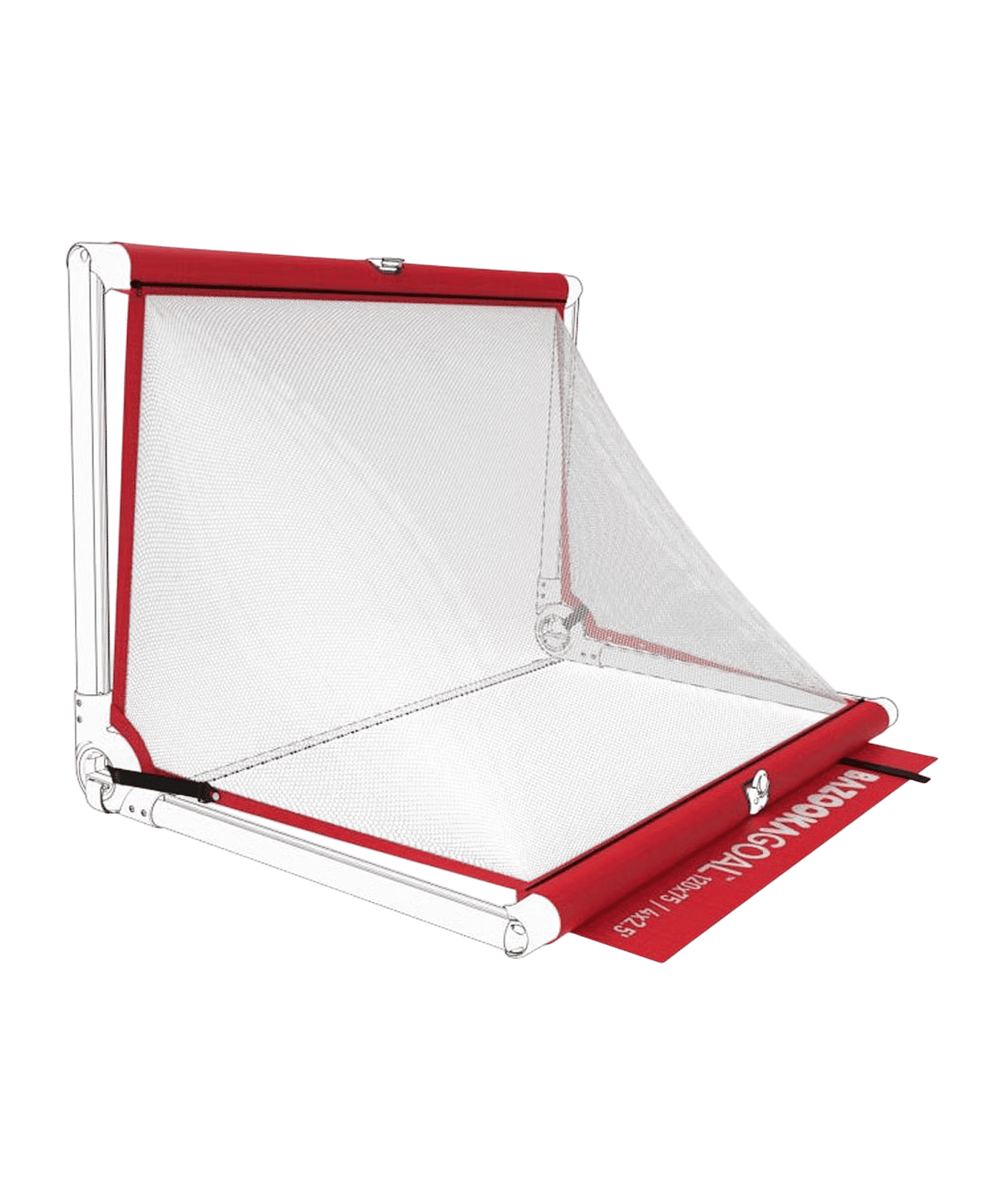 BazookaGoal Tornetz | 150x90cm | Rot Weiß | BGXL2C - rot