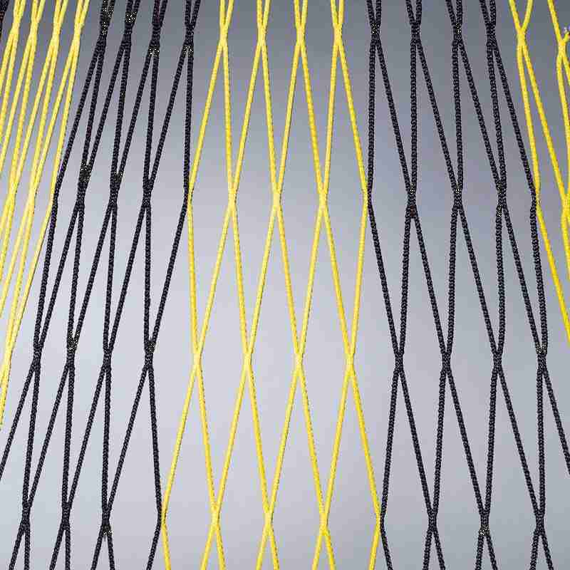 Tornetze 7,5 x 2,5 m, 1,5 m untere Tiefe | schwarz gelb - schwarz