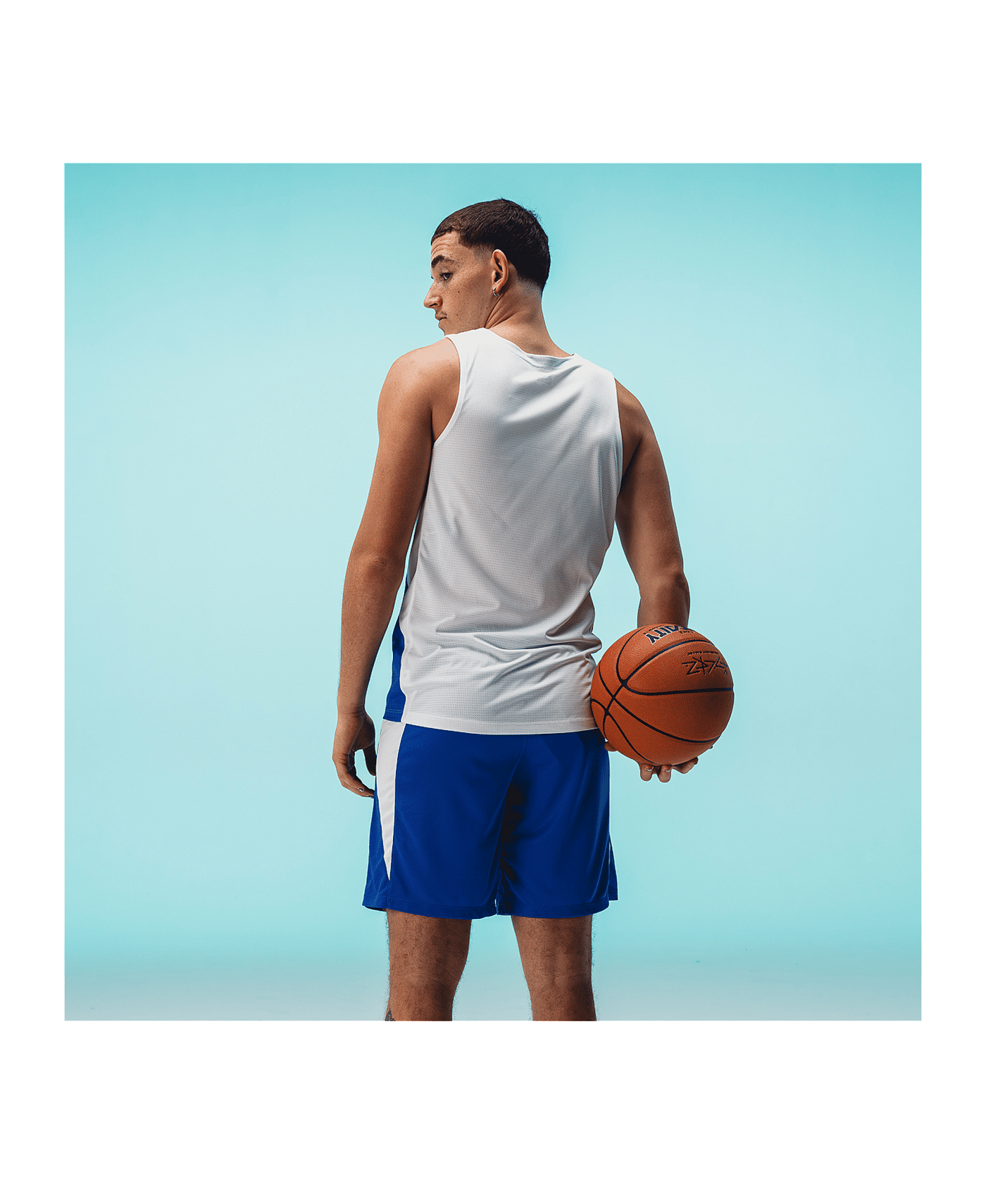 Nike Team Basketball Stock Short Blau Weiss F463 - blau