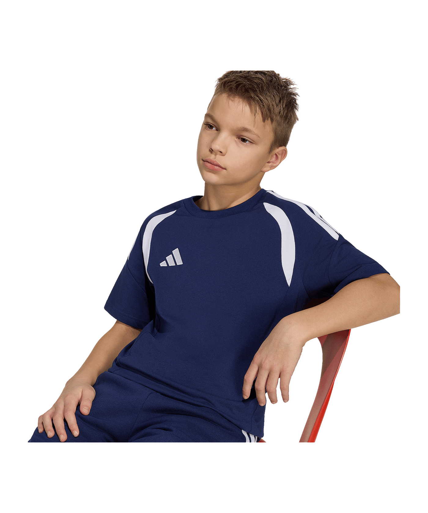 adidas Tiro 26 Trainingsshirt Kids Dunkelblau - weiss