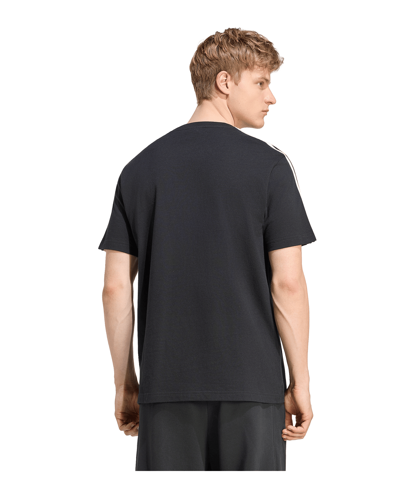 adidas Essentials 3-Stripes Single Jersey Left Chest Branded T-Shirt Schwarz - schwarz