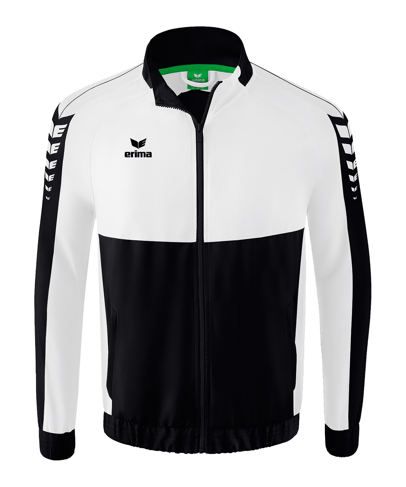 Erima Six Wings Präsentationsjacke | Schwarz Weiss - schwarz