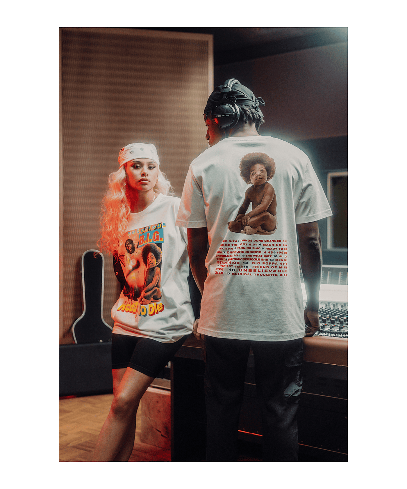 Mister Tee N Big Ready to Die T T-Shirt Weiss - weiss