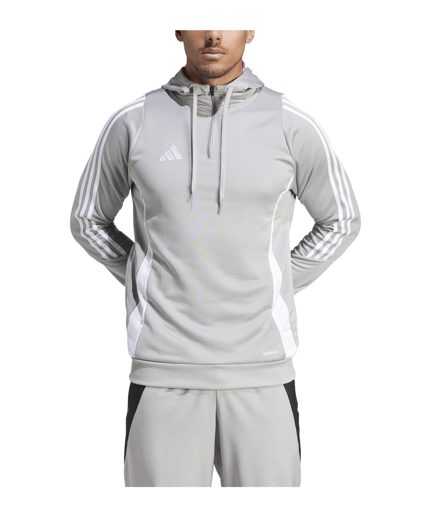 adidas Tiro 24 Training Hoody Grau Weiss - grau