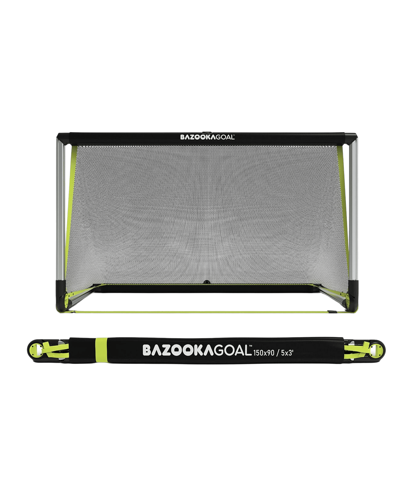 BAZOOKAGOAL ALUMINIUM Teleskoptor | 150x90cm Tor |  Schwarz - schwarz