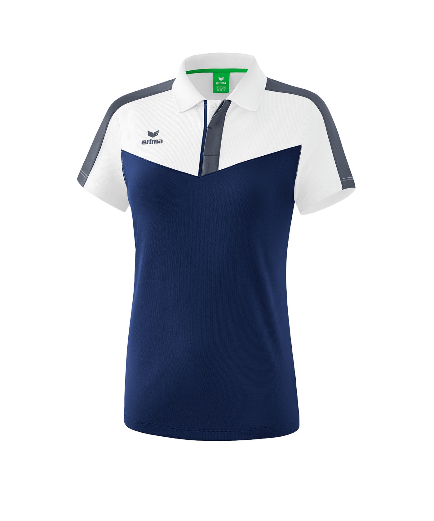 Erima Squad Poloshirt Damen | Weiss Blau - weiss