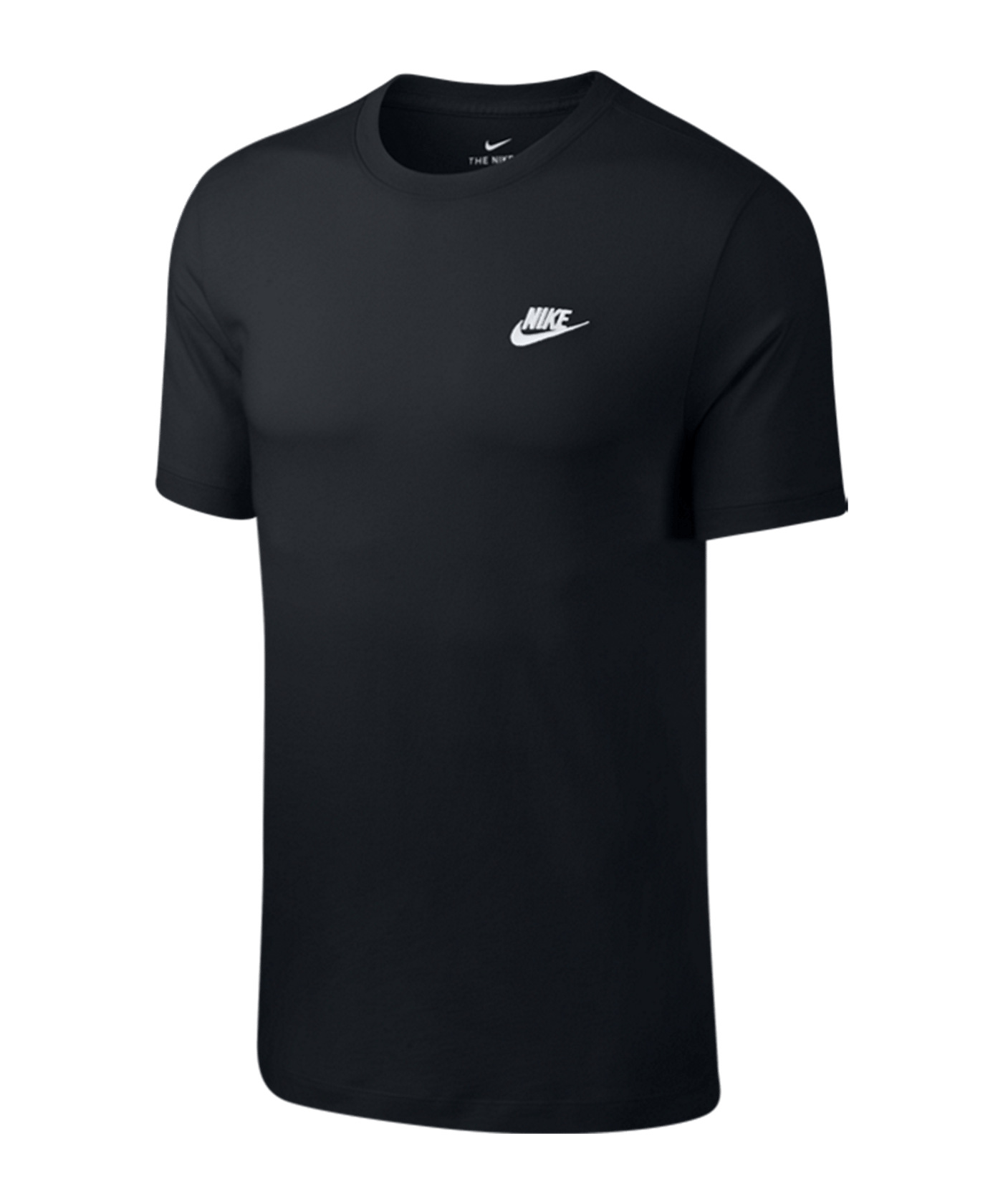Nike Club T-Shirt Schwarz Weiss F013 - schwarz