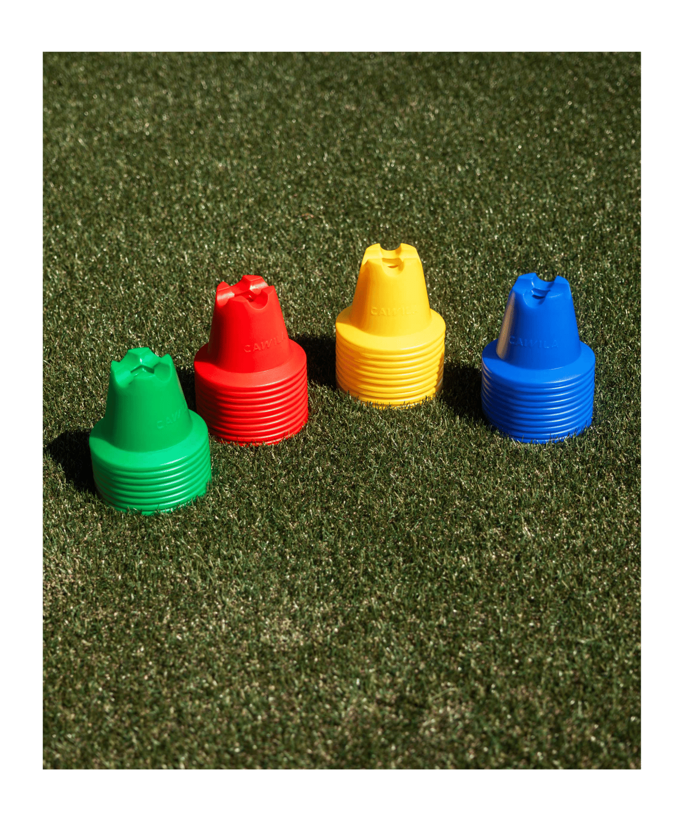 Cawila Mini-Pylone | Trainingskegel | Minihürden | | 10er Set | Blau - blau