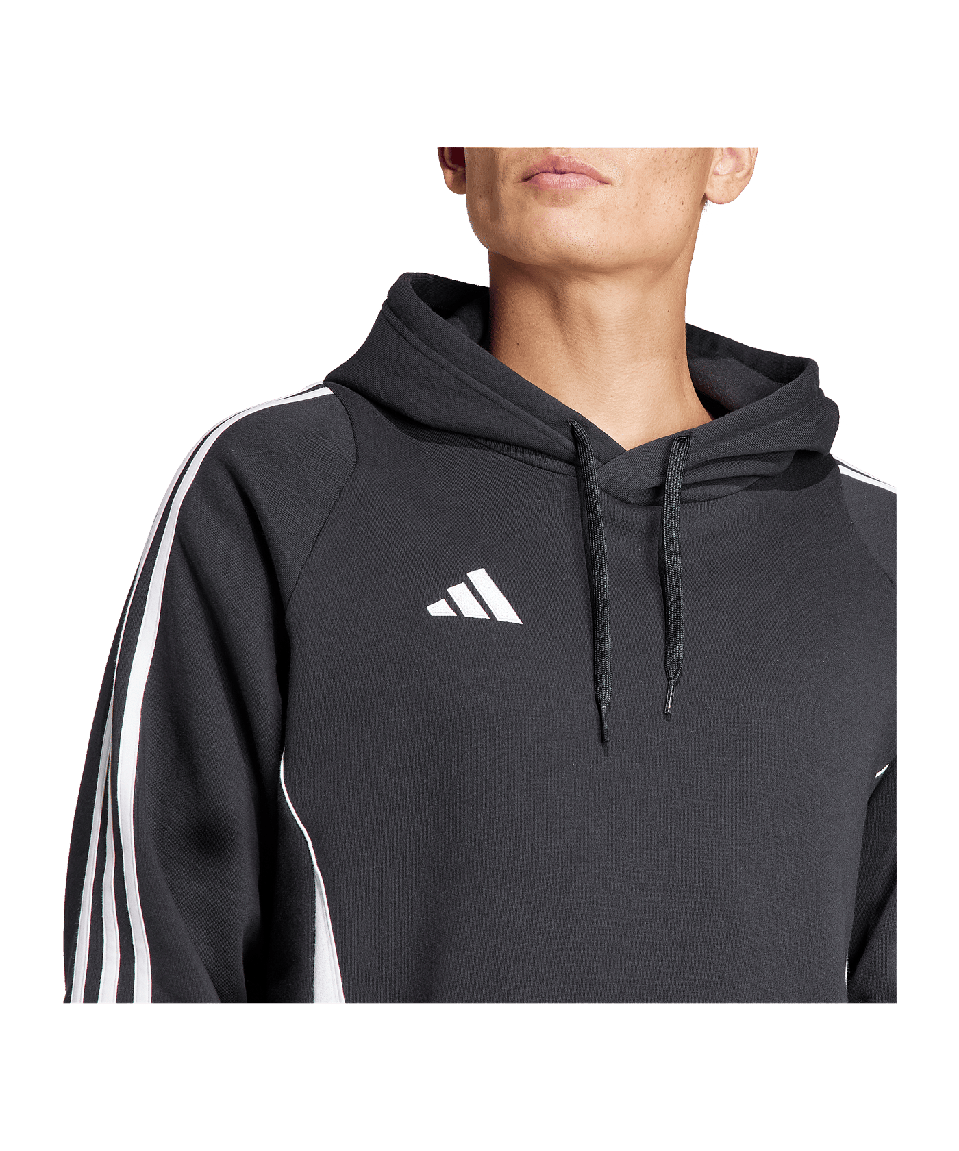 adidas Tiro 24 Hoody Schwarz Weiss - schwarz