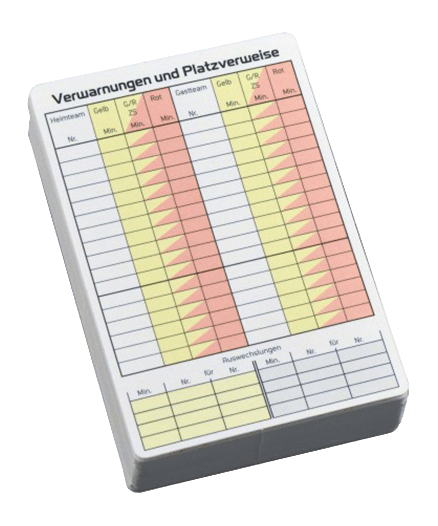 Cawila Spielnotizkarten Fußball 50er Pack - weiss