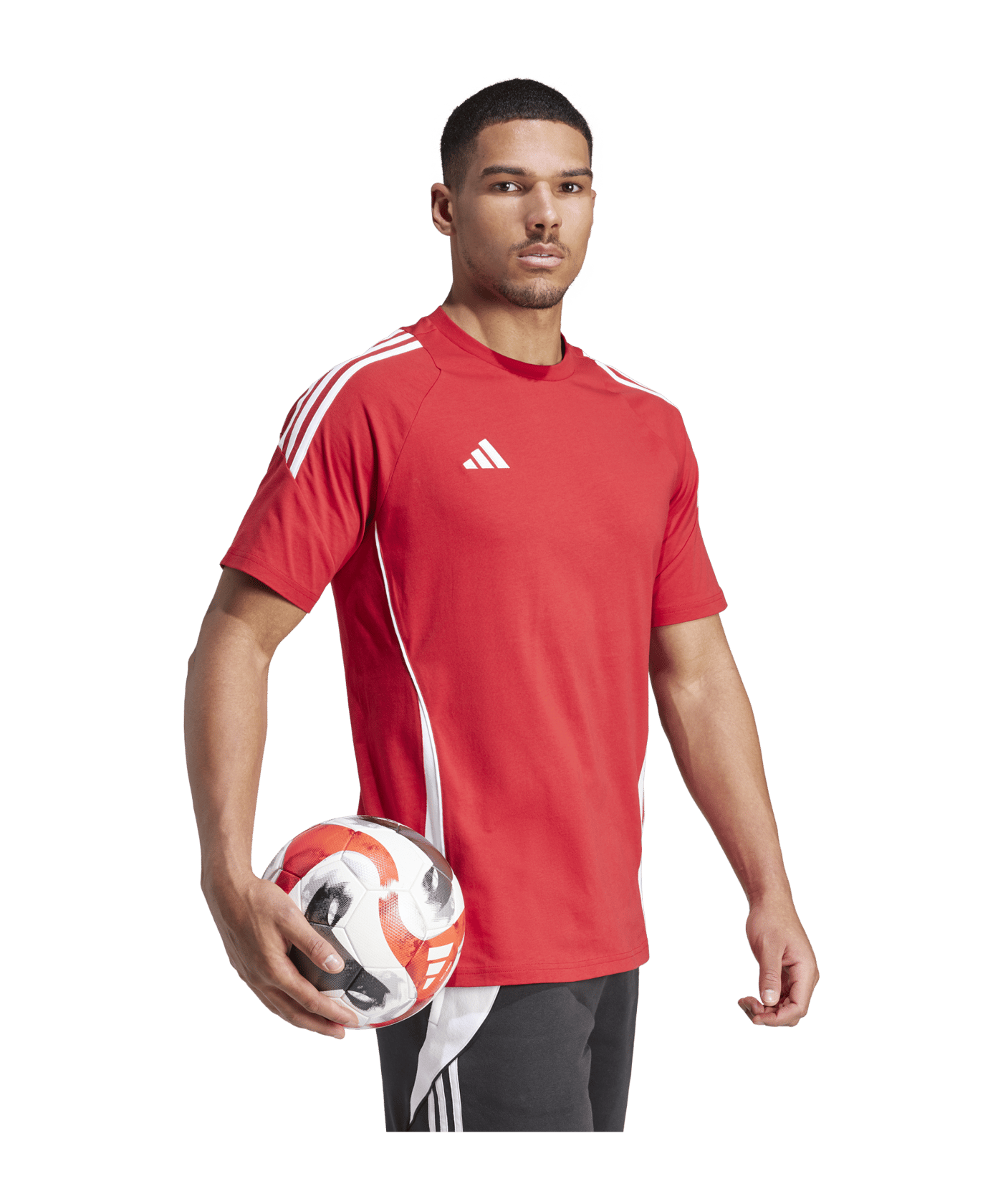adidas Tiro 24 T-Shirt Rot Weiss - rot