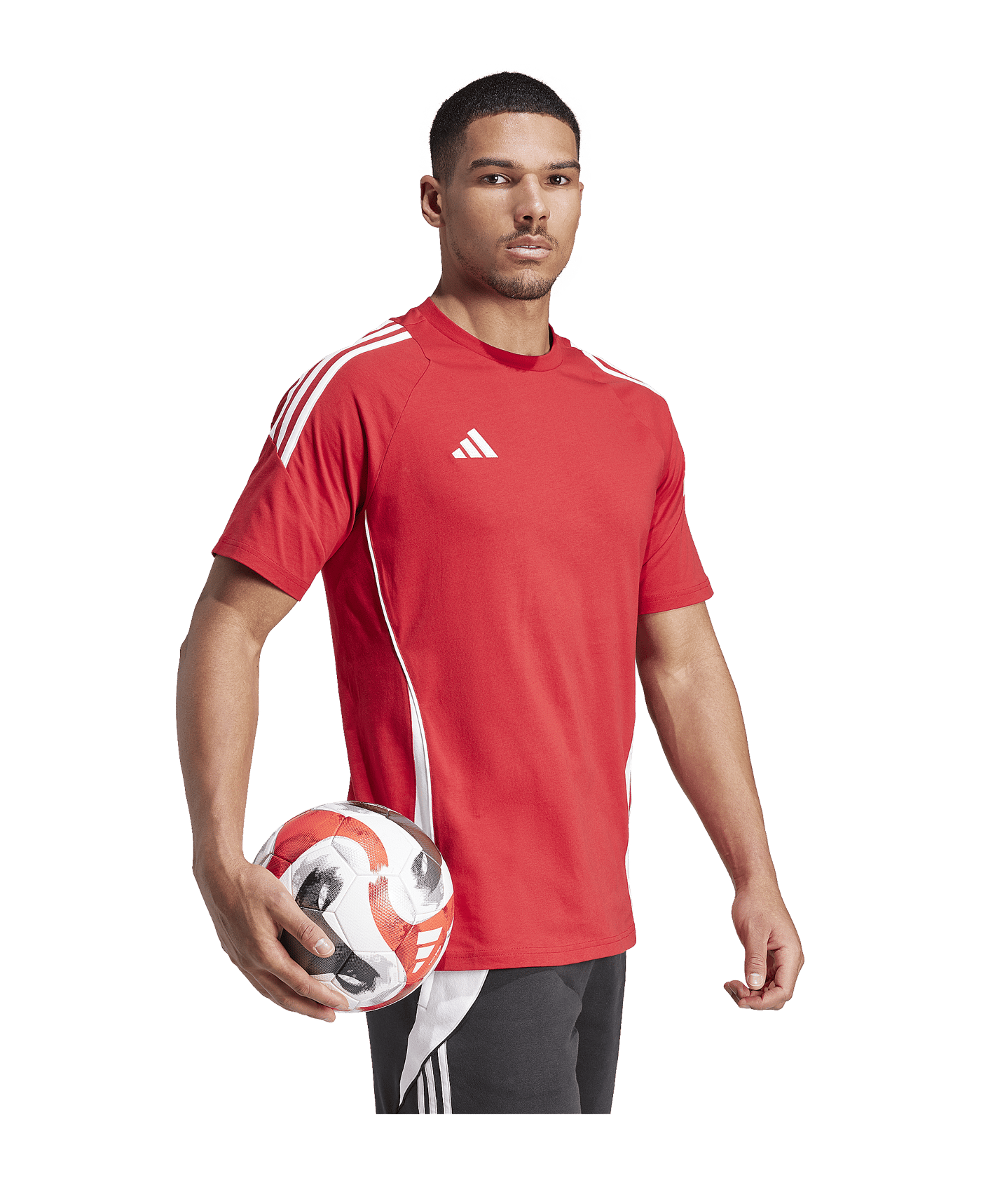 adidas Tiro 24 T-Shirt Rot Weiss - rot