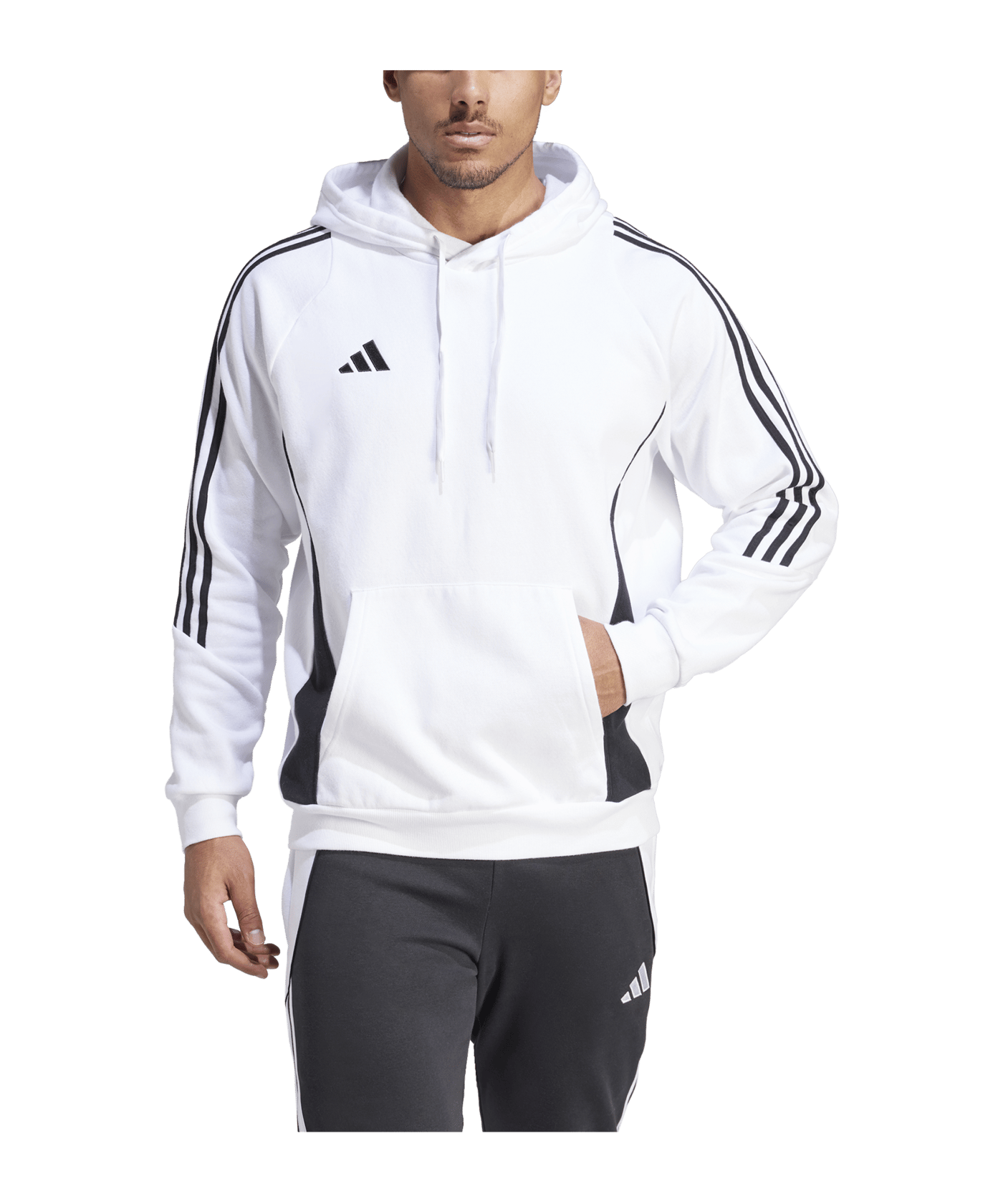 adidas Tiro 24 Hoody Weiss Schwarz | - weiss