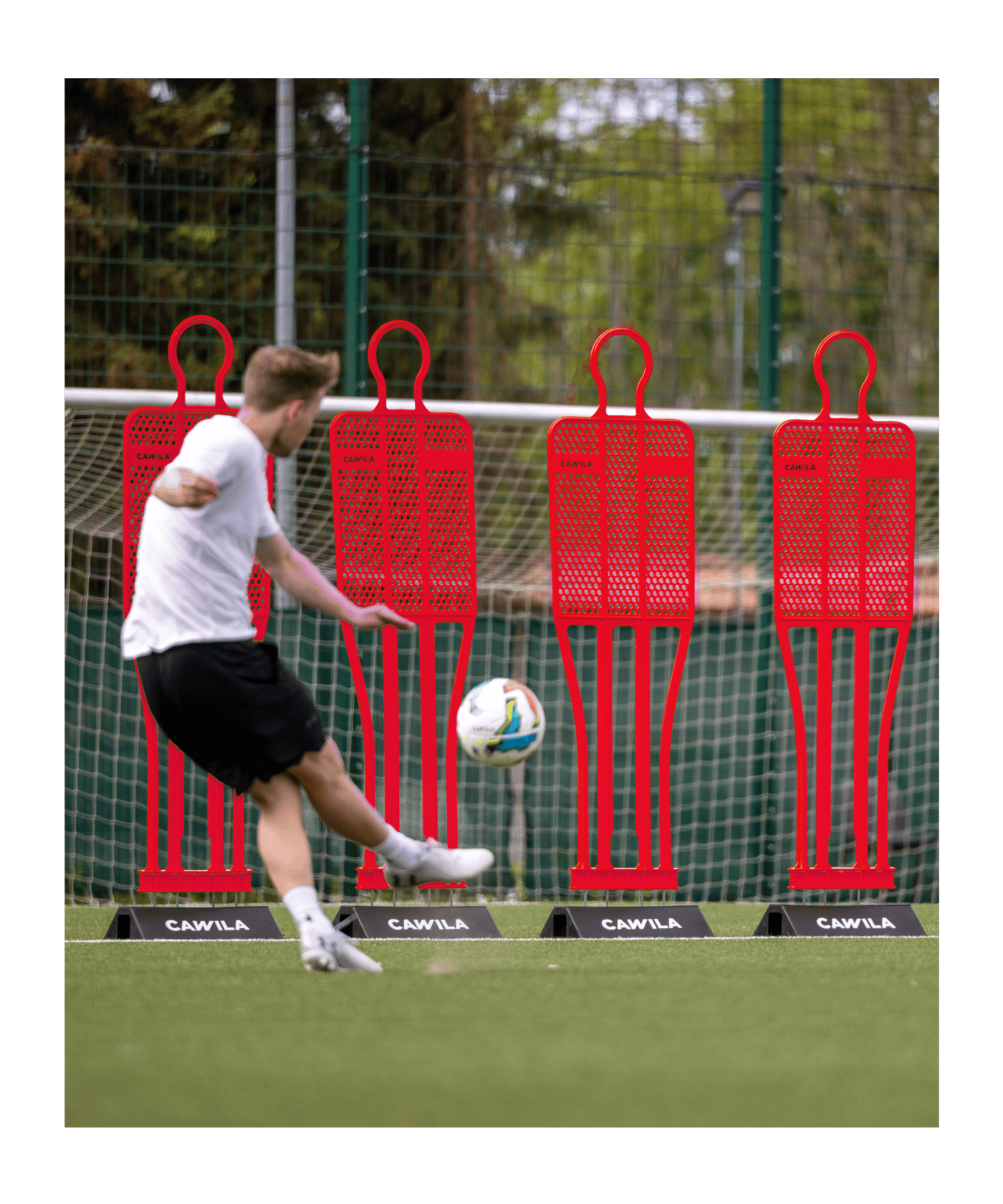 Cawila Trainingsdummy LIGA 180cm Rot | | Freistoßdummy aus sehr robustem Kunststoff - rot