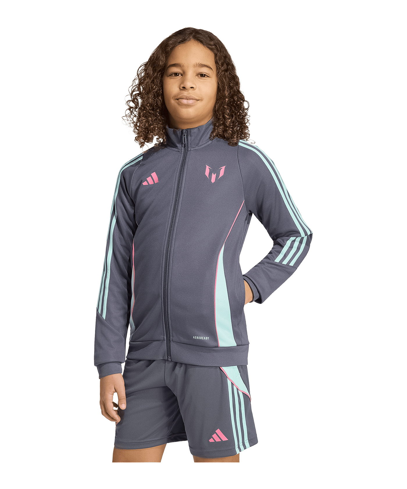 adidas Originals Messi Jacke Kids Grau - grau