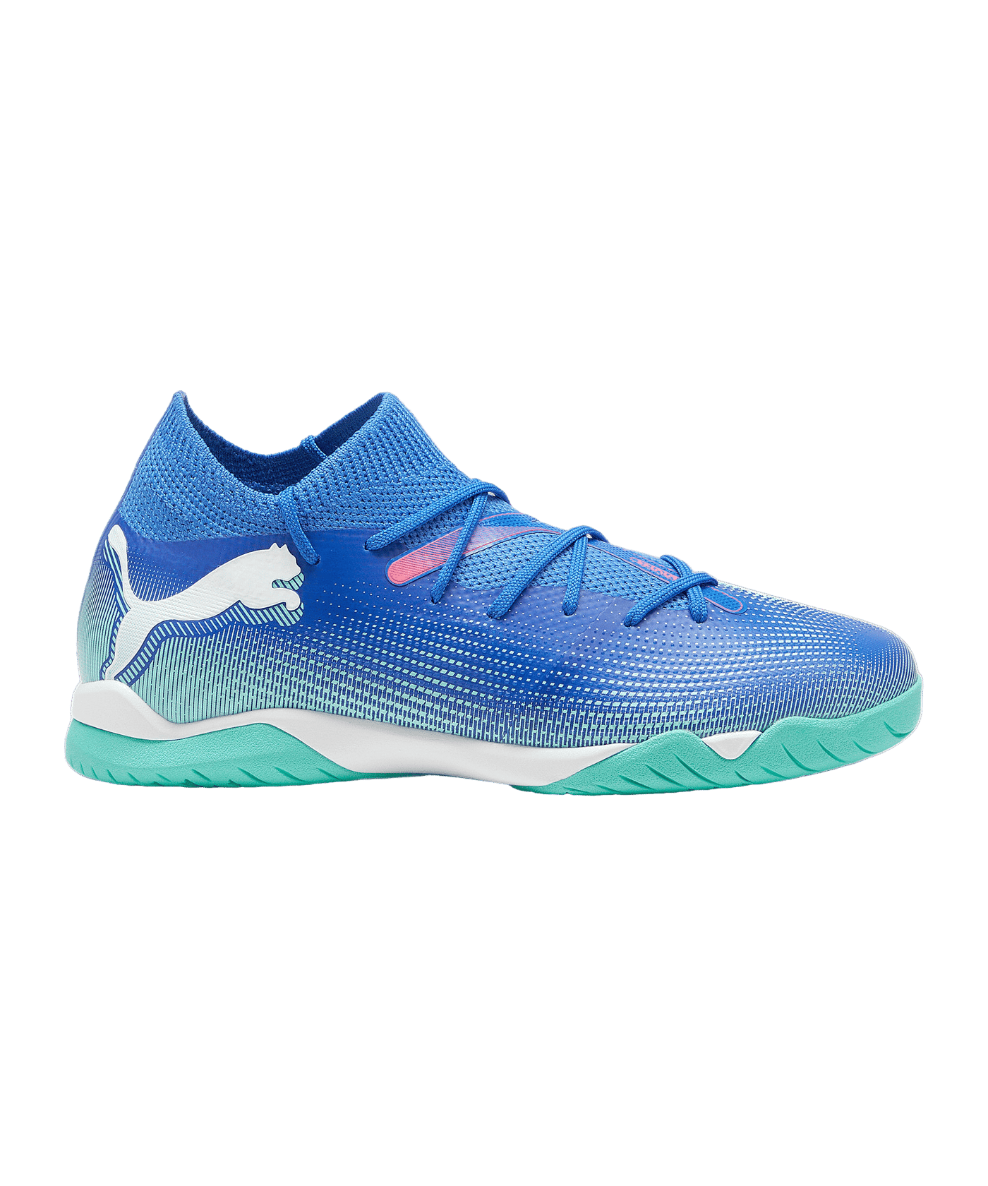PUMA FUTURE 7 Match IT Halle Mid Formula Jr Kids Blau Weiss F01 - blau