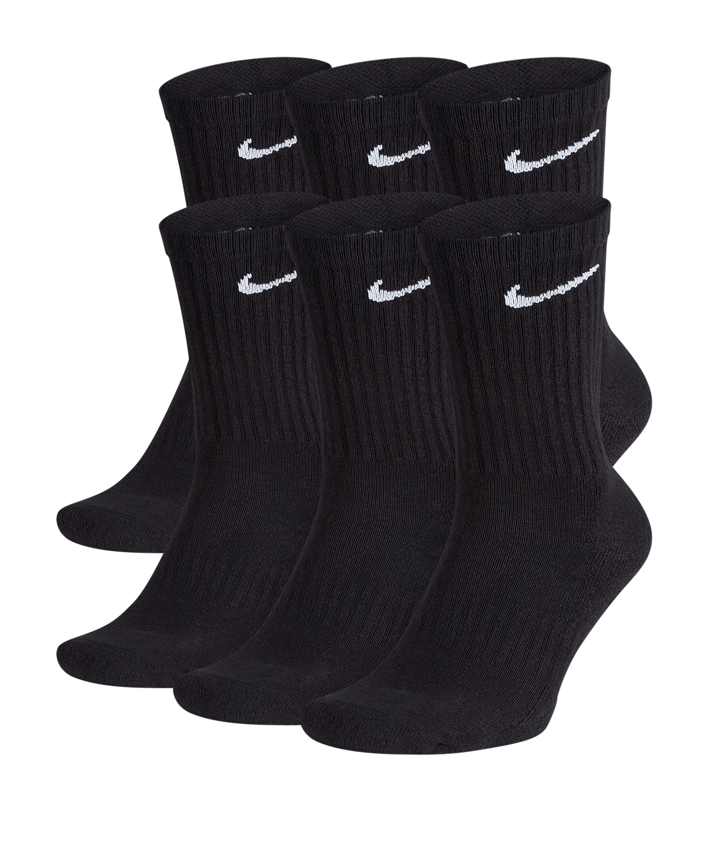 Nike Everyday Cushion Crew 6er Pack Socken F010 - schwarz
