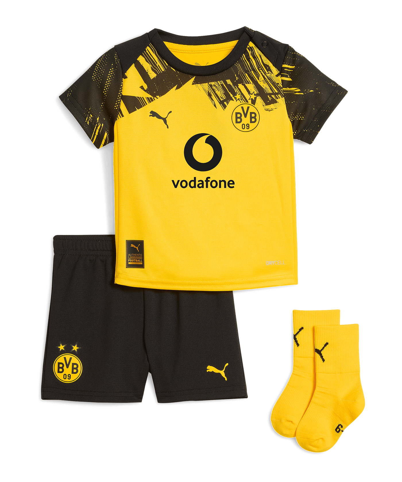 PUMA Borussia Dortmund Home Babykit Trikot Set 2025/2026 Kids Gelb F01 - gelb