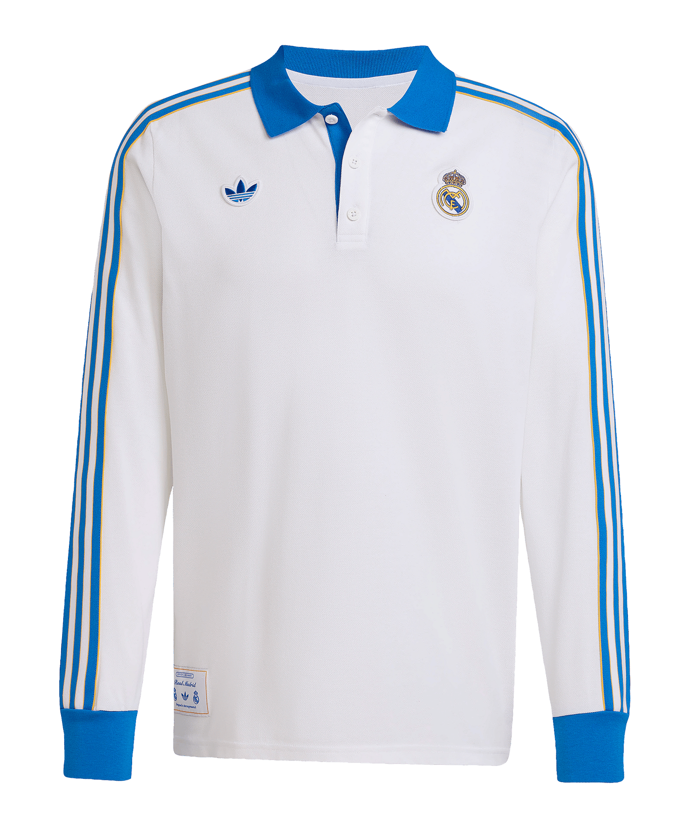 adidas Real Madrid Icon Long Sleeve Polo Weiß | S | 10352592.212