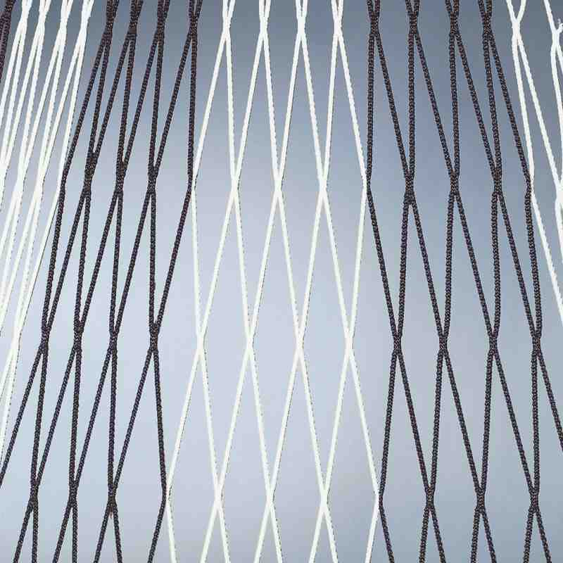 Tornetze 7,5 x 2,5 m, 1,5 m untere Tiefe | schwarz weiß - schwarz
