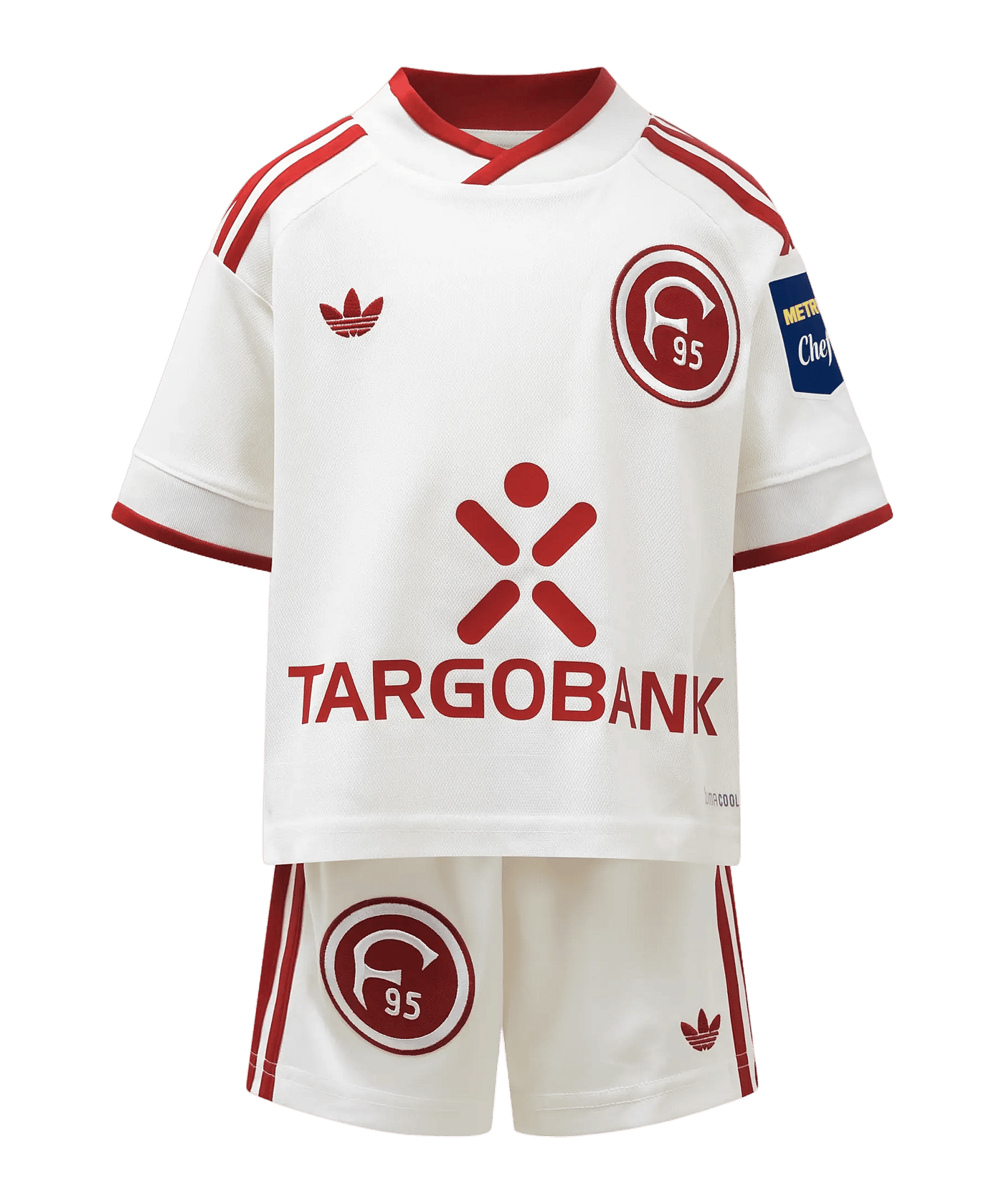 adidas Fortuna Düsseldorf Trikot Set Away 2026/2027 Kids Weiß - weiss