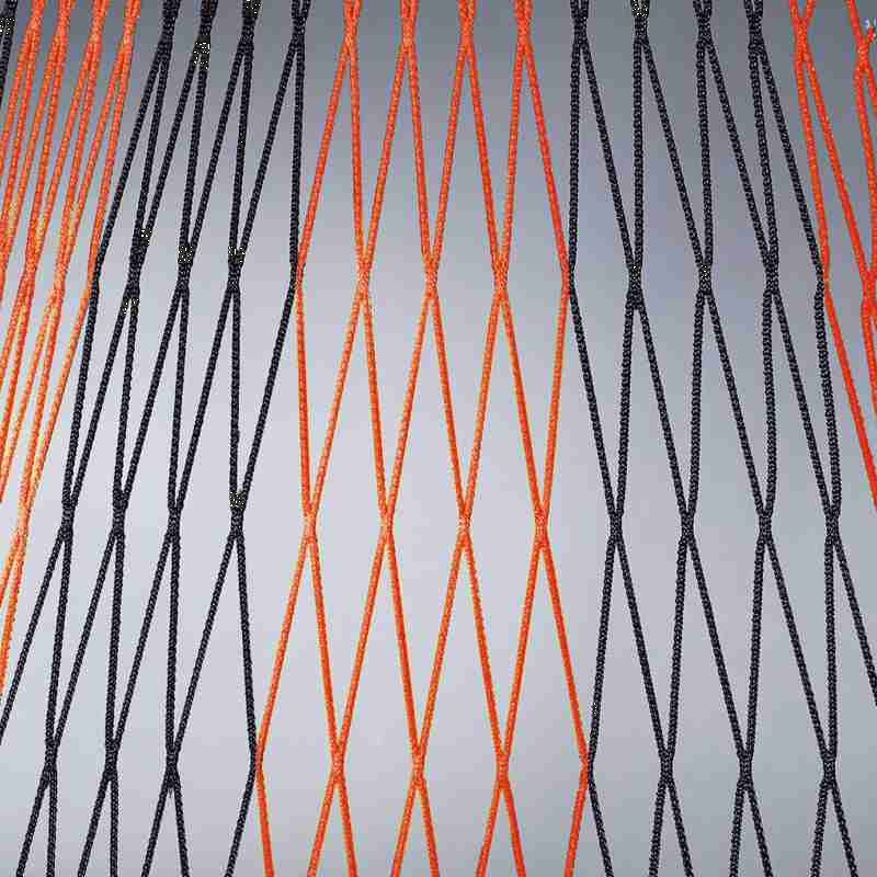 Tornetze 7,5 x 2,5 m, 1,5 m untere Tiefe | schwarz rot - schwarz