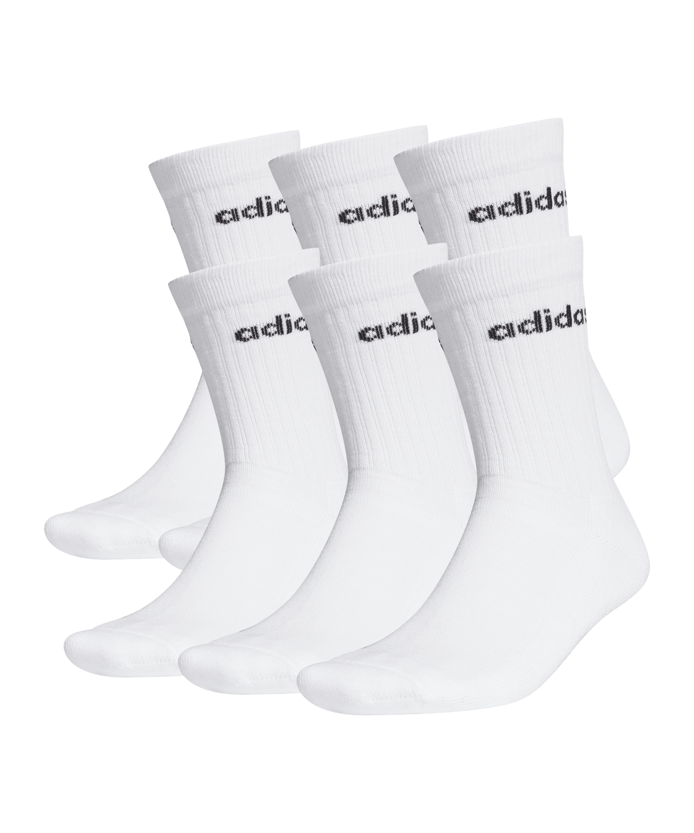 adidas Cushioned Crew Socken 3 Paar Weiss - weiss