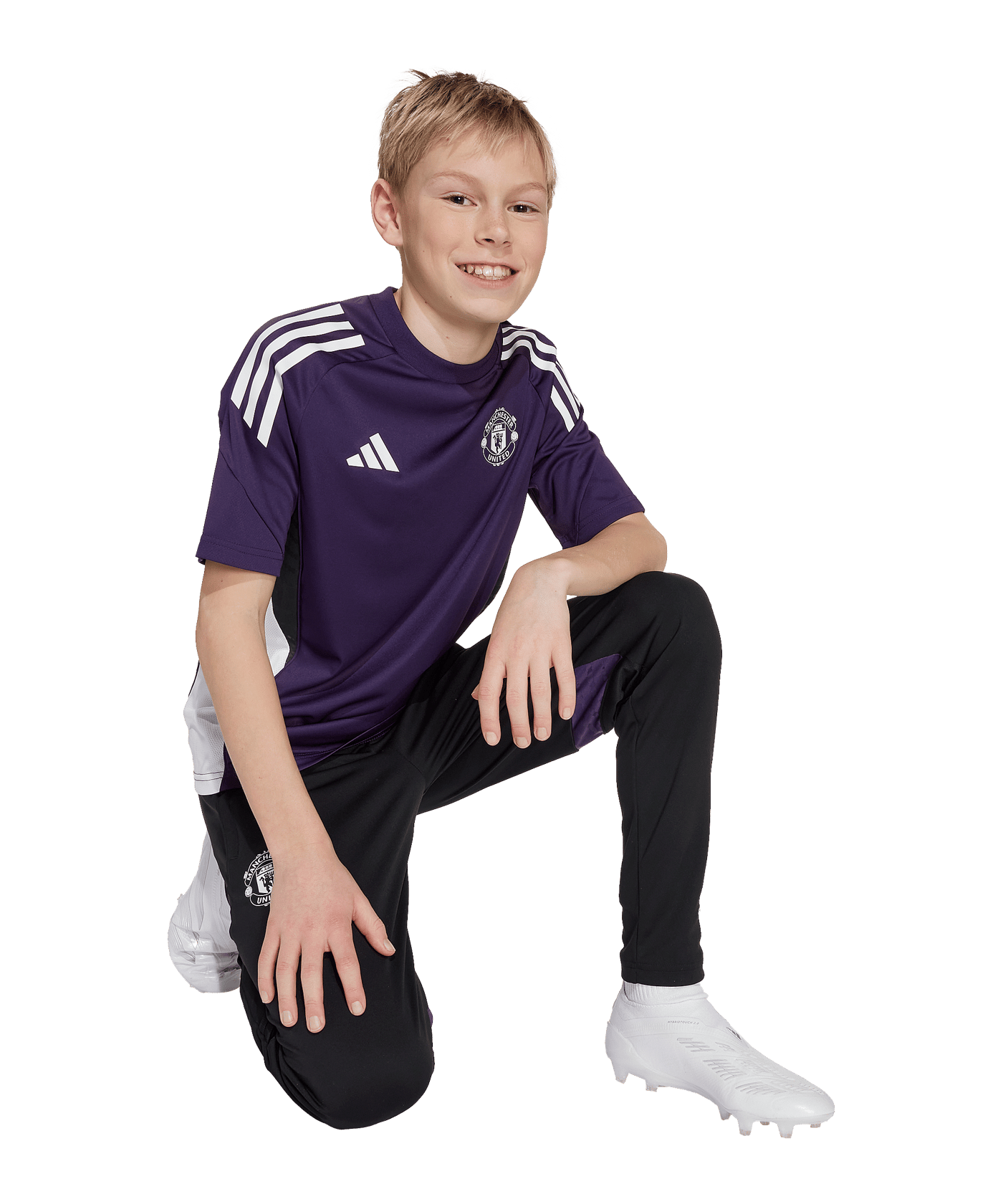 adidas Manchester United Competiton Trainingsshirt Kids Lila - lila