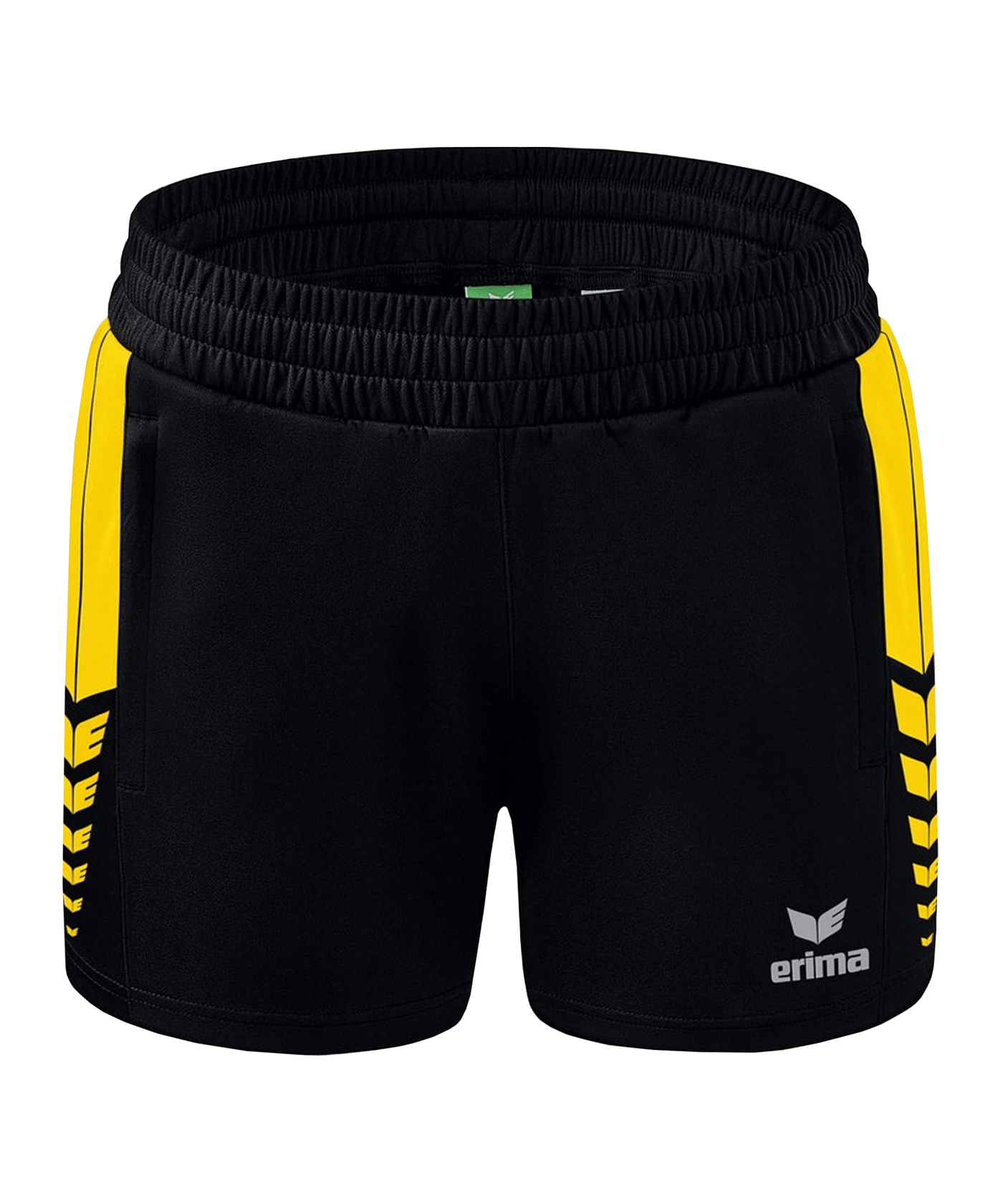 Erima Six Wings Worker Short Damen Schwarz Gelb - schwarz