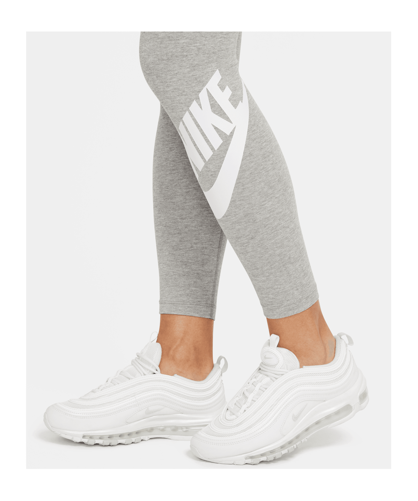 Nike Essentials Leggings Damen Grau Weiss F063 - grau