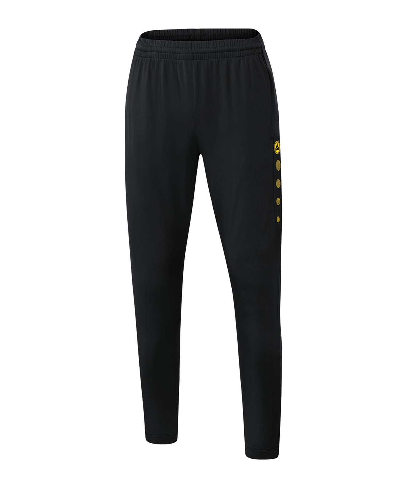 JAKO Premium Trainingshose Damen Schwarz Gelb F33 - schwarz