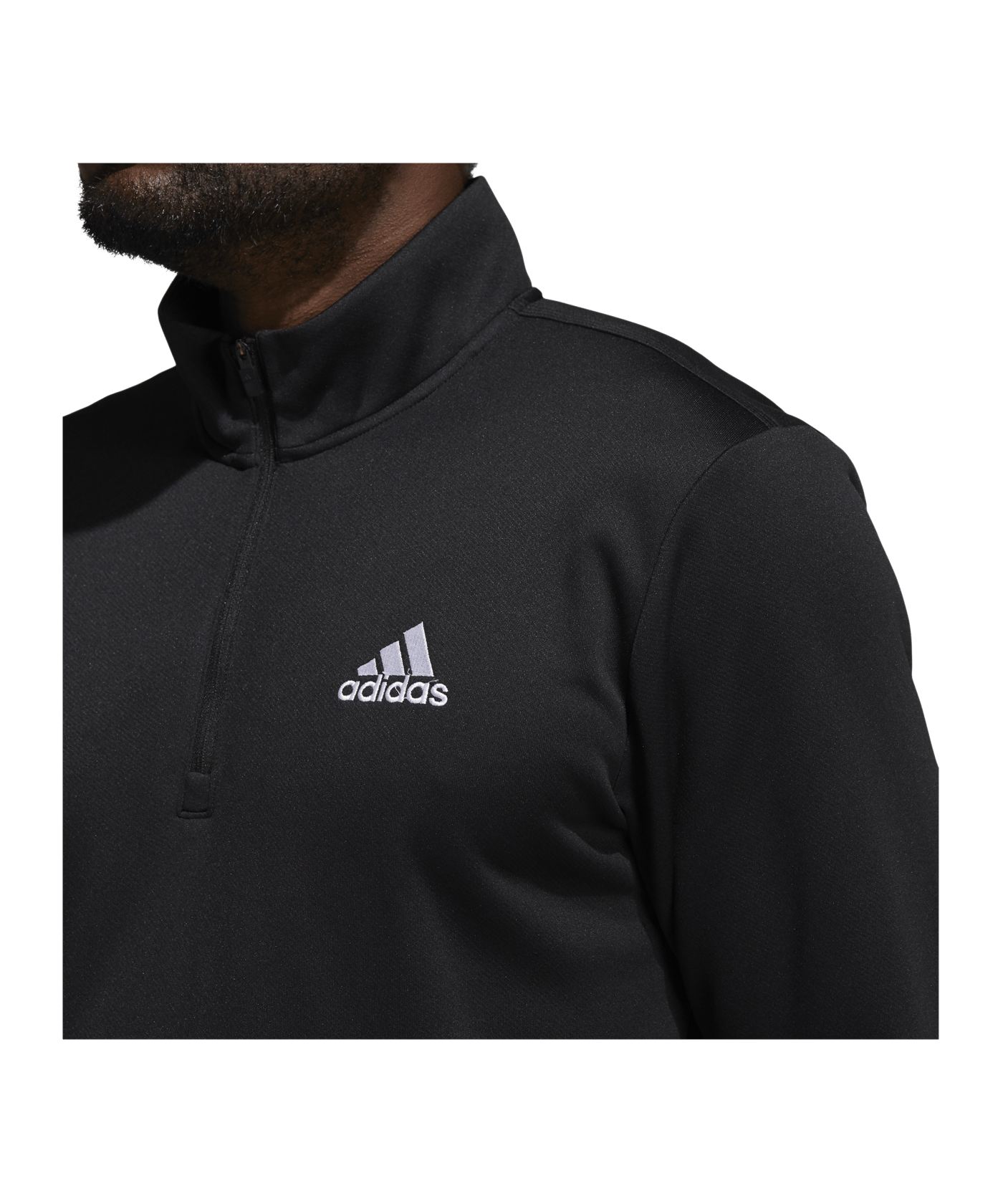 adidas HalfZip Sweatshirt Schwarz Weiss - schwarz