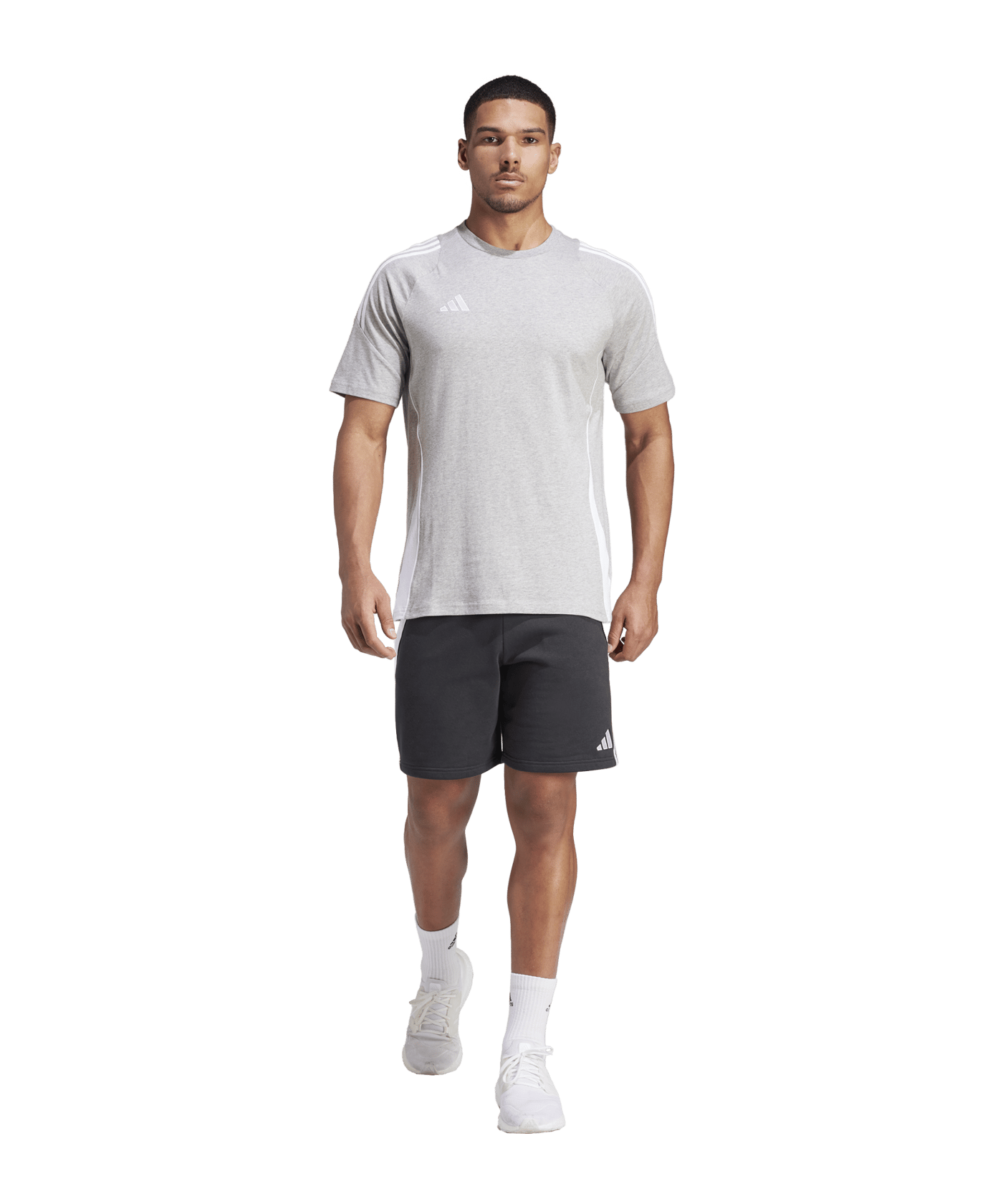adidas Tiro 24 T-Shirt Grau Weiss - grau