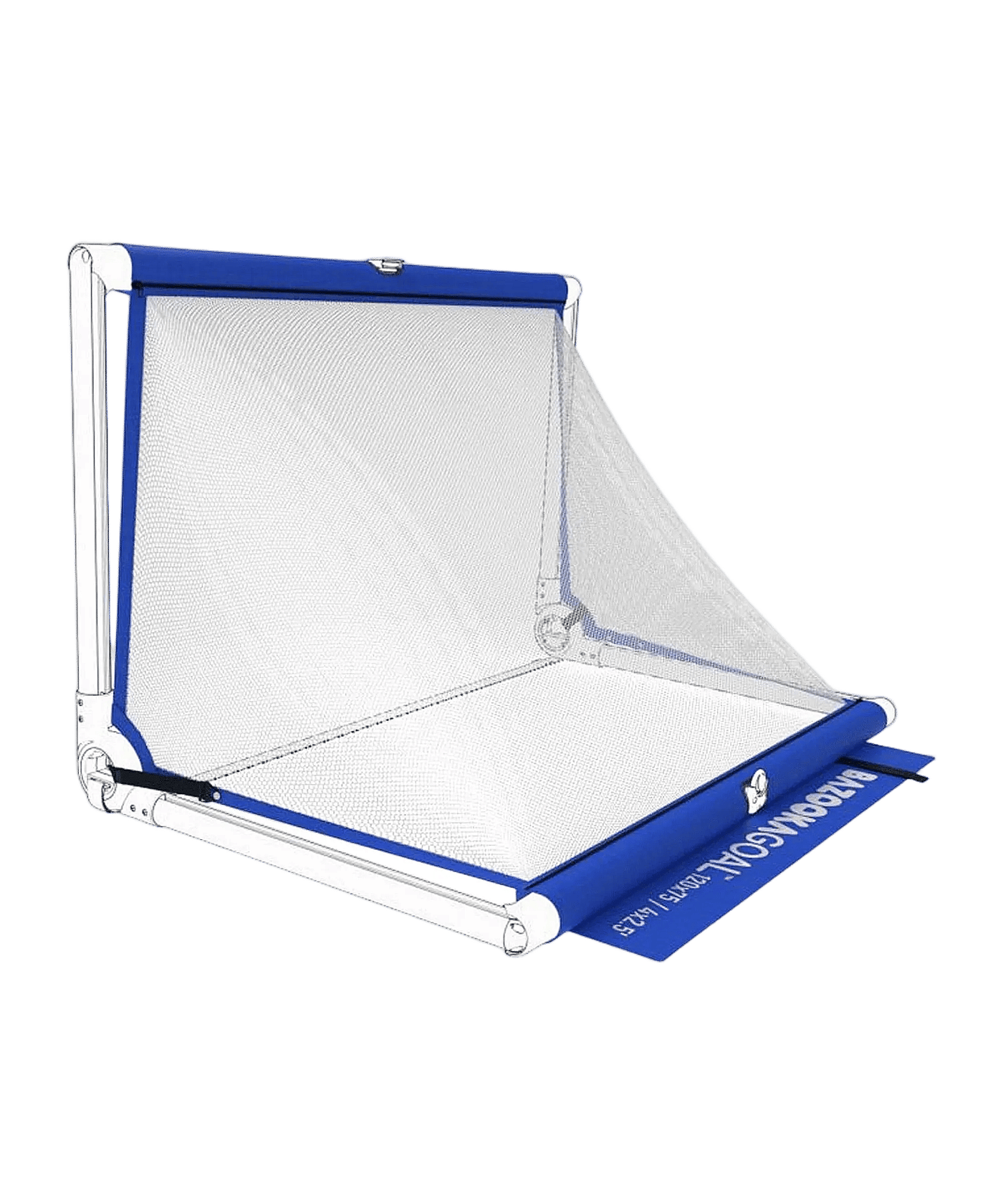BAZOOKAGOAL SPARE-NET | 120x75cm | Blau Weiß | - blau