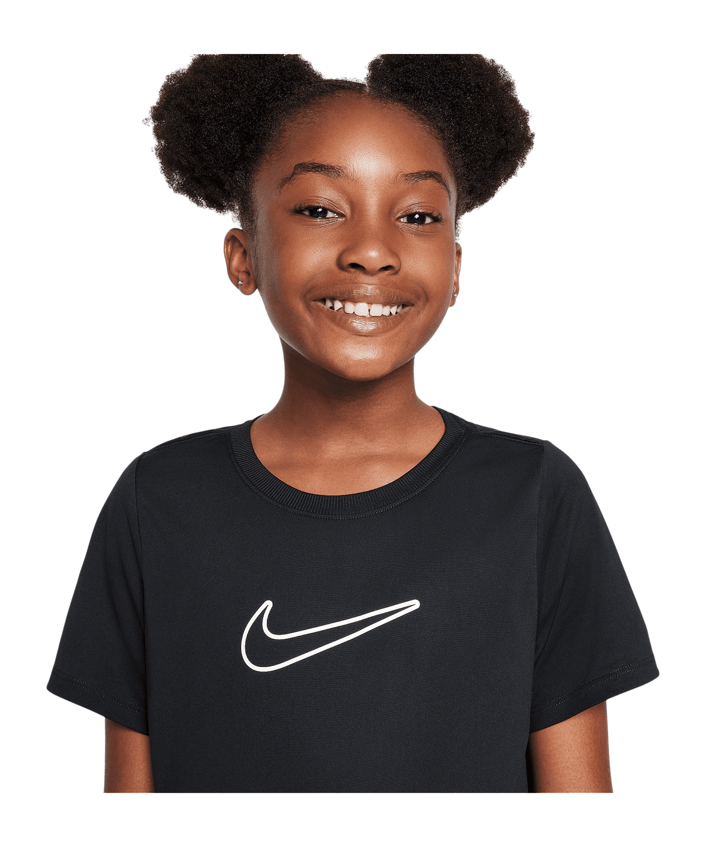 Nike One Fitted T-Shirt Kids Schwarz F010 - schwarz