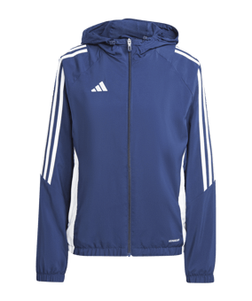 adidas Tiro 24 Windbreaker Damen Blau Weiss - blau