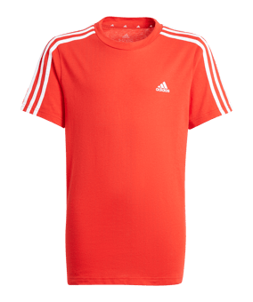 adidas Essentials 3 Stripes T-Shirt Kids Rot - rot