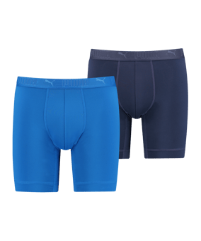 PUMA Sport Mircofiber Long Boxer 2er Pack F002 - blau