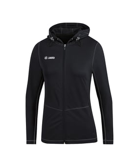 JAKO Run 2.0 Kapuzenjacke Damen Schwarz F08 - schwarz