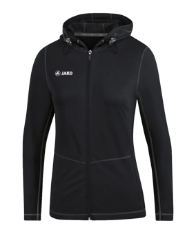 JAKO Run 2.0 Kapuzenjacke Damen Schwarz F08 - schwarz