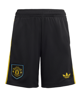 adidas Manchester United Short 3rd 2025/2026 Kids Schwarz - schwarz