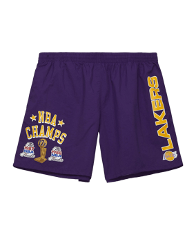 Mitchell and Ness NBA Team Heritage Woven LA Lakers Short Lila