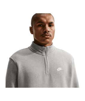 Nike Club 1/2 Zip Sweatshirt Grau - grau