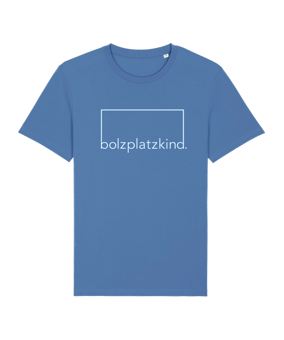 Bolzplatzkind "Geduld" T-Shirt Hellblau Dunkelblau - blau