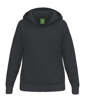 Erima TS Kapuzenjacke Damen Schwarz | - schwarz