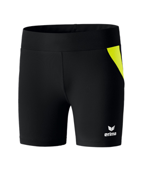 Erima Tight kurz Running Damen Schwarz Gelb - schwarz