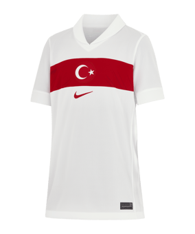 Nike Türkei Trikot Home EM 2024 Kids Weiss Rot Rot  F100 - weiss