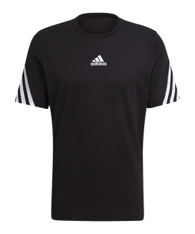 adidas 3 Stripes Tape T-Shirt Schwarz - schwarz