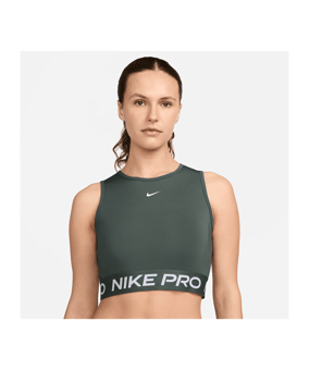 Nike Pro 365 Crop Tanktop Damen Grün F338 - gruen