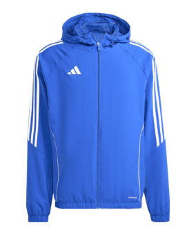 adidas Tiro 24 Windbreaker Kids Blau Weiss - blau